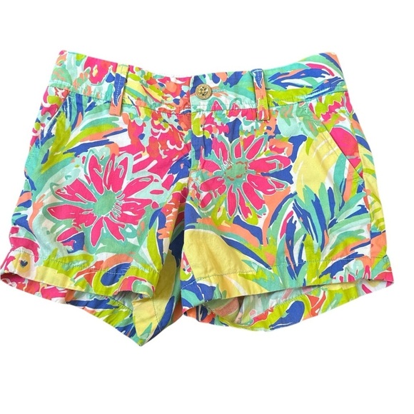 Lilly Pulitzer size 0 The Callahan‎ shorts 100% cotton Casa Banana resort - Picture 3 of 11
